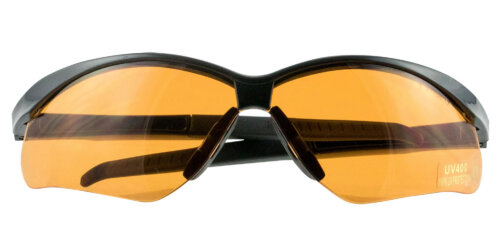 Walker's GWPSGLAMB Sport Glasses Crosshair Adult Amber Lens Polycarbonate Black Frame