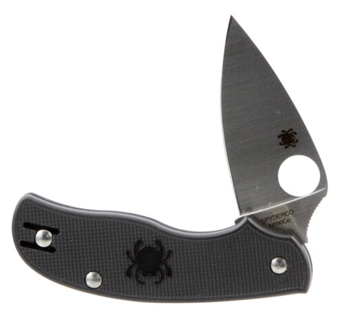 Spyderco C127PBK Urban Lightweight 2.61" Folding Drop Point Plain N690Co SS Blade Black FRN Handle Includes Pocket Clip