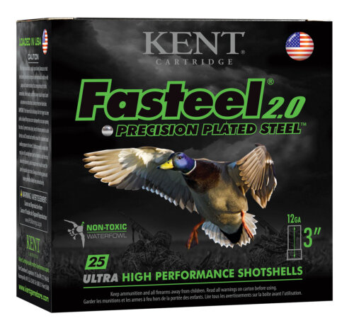 Kent Cartridge K123FS402 Fasteel 2.0 12 Gauge 3" 1 3/8 oz 2 Shot 25 Per Box/ 10 Case