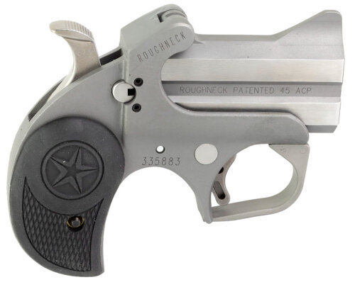 Bond Arms BARN Roughneck Rough Series 45 ACP 2 Shot 2.50" Rough Matte Stainless Steel Barrel/Frame Black Rubber Grips Right Hand
