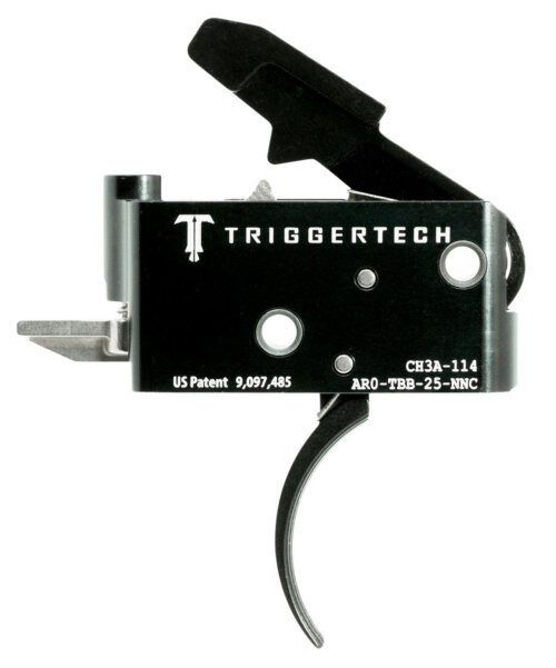 TriggerTech AROTBB25NNC Adaptable Primary Two-Stage Traditional Curved Trigger with 2.50-5 lbs Draw Weight for AR-15 Right