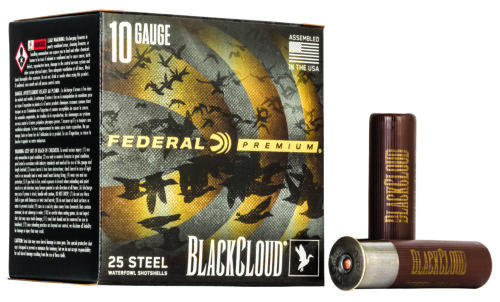 Federal PWBX107BB Black Cloud FS 10Gauge 3.50" 1 5/8oz BBShot 25 Per Box/10 Case