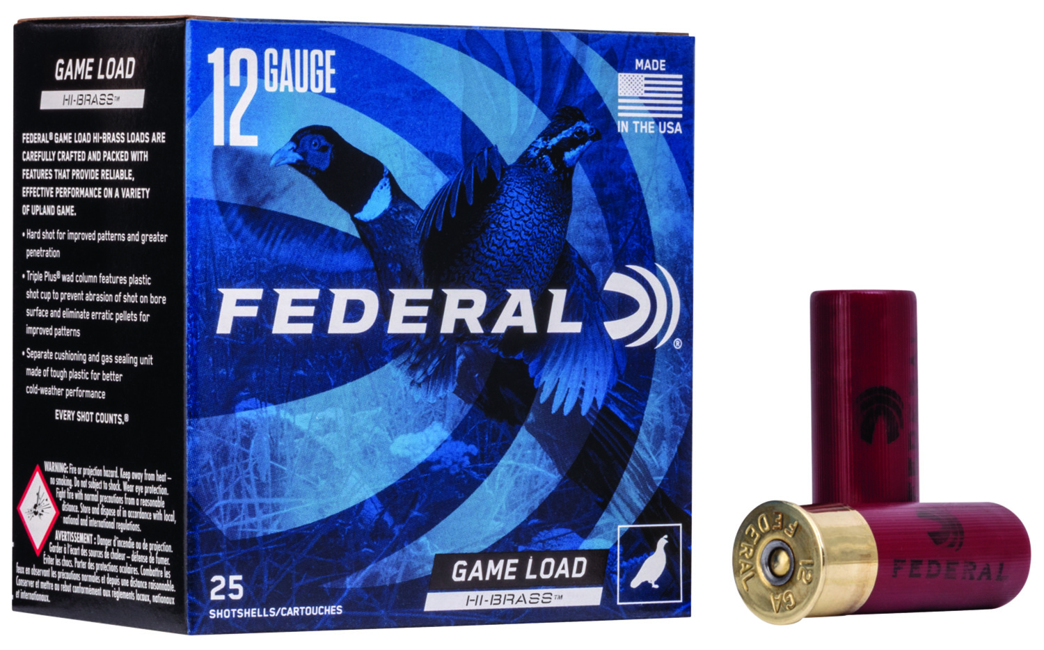 Federal H12675 Game-Shok High Brass 12Gauge 2.75" 1 1/4oz 7.5Shot 25 Per Box/10 Case