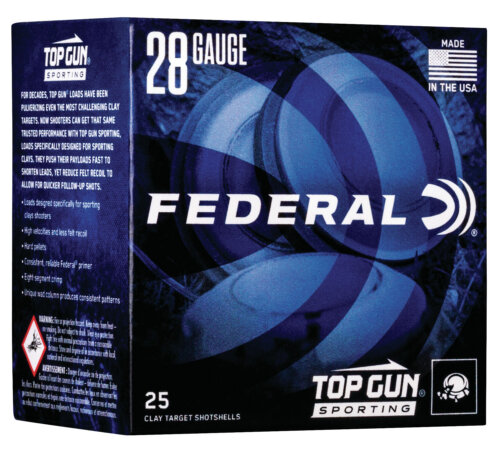 Federal TGS28219 Top Gun 28Gauge 2.75" 3/4oz 9Shot 25 Per Box/10 Case