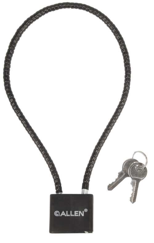 Allen 15414 Cable Gun Lock  Open With Key Black Stainless Steel Firearm Fit- Handgun/Rifle/Shotgun