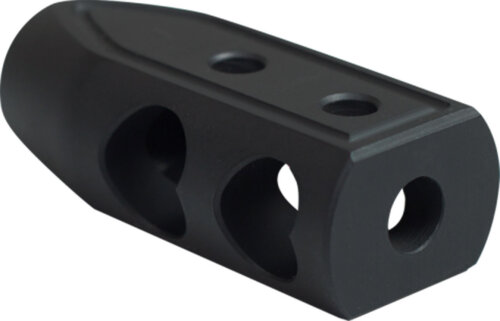 Timber Creek Outdoors 65HBBLC Heart Breaker Muzzle Brake Black Cerakote with 5/8"-24 tpi Threads for 6.5 Grendel AR-Platform