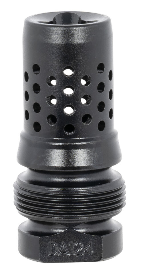 Dead Air DA124 Xeno Muzzle Brake Black Nitride 4140 Steel with 5/8"-24 tpi Threads