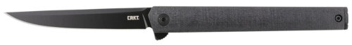 CRKT 7097K CEO Blackout 3.35" Folding Plain Black EDP AUS-8A SS Blade/Black GRN Handle Includes Pocket Clip