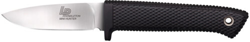 Cold Steel CS36LPMF Pendleton Mini Hunter 3" Fixed Plain Stonewashed AUS10A SS Blade, 3.63" Black Textured Kray-Ex Handle