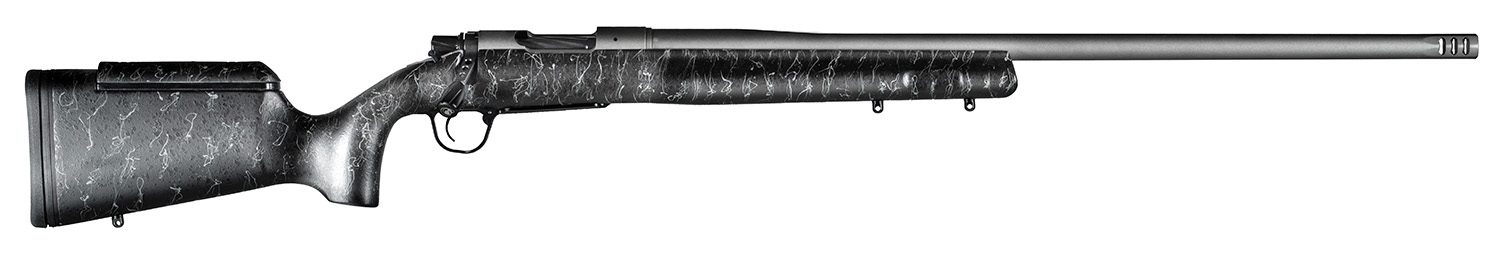 Christensen Arms 8010201100 Mesa Long Range 6.5 PRC 4+1 26" Threaded Barrel, Tungsten Gray Cerakote, Black with Gray Webbing Stock