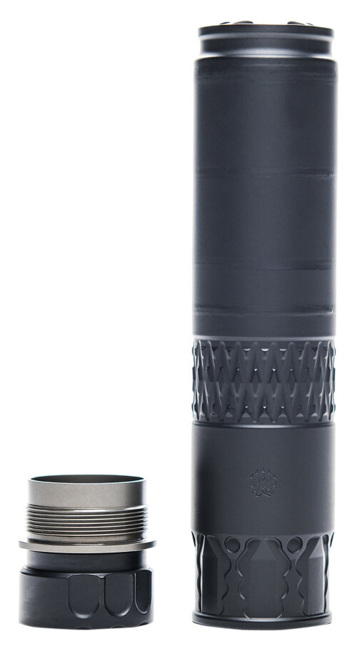 Rugged Suppressors AK360 Alaskan360  36 Cal 1.60" D, Rated Up to 338 Lapua, 130.80 dB (308 Win), Black Stainless Steel, R.U.M. Mount Included