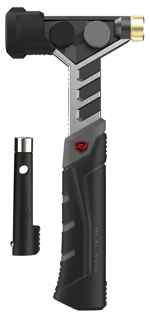 Real Avid AVARMHAM Armorer's Hammer Black/Stainless, Features Magnetic Pin Starter & Interchangeable Heads, Includes Roll-Pin Punch Starter