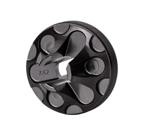 Rugged Suppressors FC006 Flash Hider Front Cap  7.62mm, Black Steel for Some Rugged Suppressors