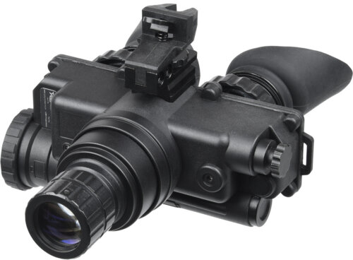 AGM Global Vision 12W7P122154211 Wolf-7 PRO NW1 Night Vision Goggles Black 1x 27mm, Generation 2+ Level 1, 45-54 lp/mm Resolution, White Filter