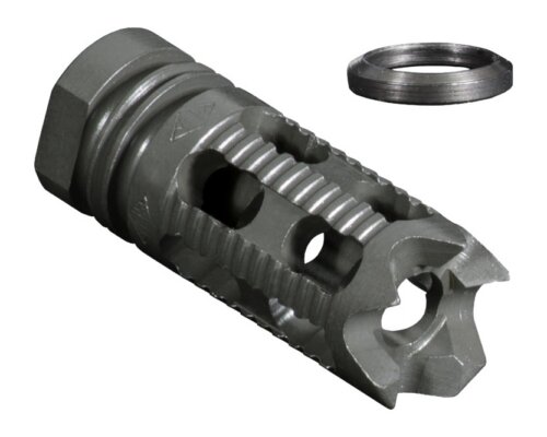 Yankee Hill 285M1 Phantom Comp/Brake with Aggressive End, 1/2"-28 tpi Threads 2.25" OAL for 5.56mm