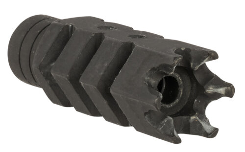 ATI Outdoors A5102251 Shark Muzzle Brake Black Oxide Steel with 1/2"-28 tpi Threads for .223 Cal/5.56 AR-15