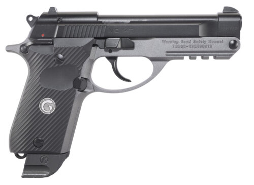 EAA GIRSAN 390855 MC 14T Solution Compact Frame 380 ACP 13+1, 4.50" Black Steel Tip-Up Barrel & Serrated Steel Slide, Matte Stainless Aluminum Frame w/Picatinny Rail, Black Polymer Grip, Ambidextrous
