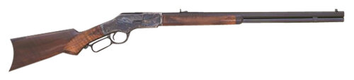 Cimarron CA277 1873 Deluxe Full Size 45 Colt (Long Colt) 12+1 24" Blued Octagon Barrel, Color Case Hardened Stainless Steel Receiver, Fixed w/Pistol Grip Walnut Stock, Right Hand
