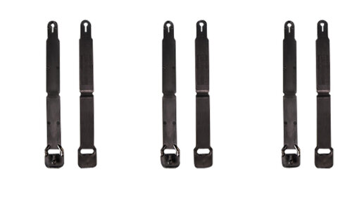 High Speed Gear 91SC12BK MOLLE Clips  Short, Black Injection Molded Fits MOLLE (12 Pack)