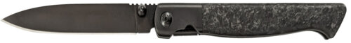 Cold Steel CSFL39SDP Spectre  3.80" Folding Drop Point Plain Black Matte PVD CPM 20V SS Blade, Forged Carbon Fiber Handle