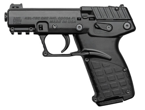 Kel-Tec P17BBLK10 P17  Compact Frame 22 LR 10+1 3.80" Black Threaded Barrel, Black Serrated Slide, Black Polymer Frame w/Picatinny Rail, Textured Grip, Ambidextrous