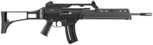 HK 81000994 G36  22 LR 20+1 18.13" Black Barrel w/Flash Suppressor, Black Receiver w/Picatinny Rail, Black Folding Synthetic Stock, Black Polymer Grip