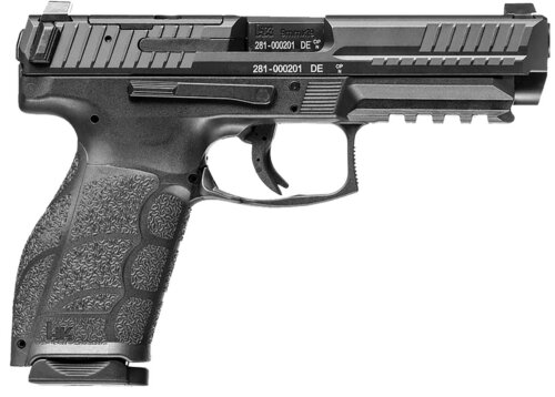 HK 81001065 VP9A1 Full Size 9mm Luger 15+1 4.53" Barrel, Black Steel Optic Ready/Serrated Slide, Black Polymer Frame w/Picatinny Rail, Interchangeable Backstrap Grip, Ambidextrous