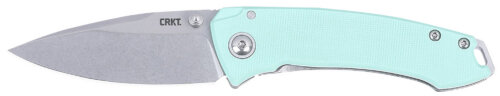 CRKT 2522B Tuna  EDC Compact 2.73" Folding Plain Stonewashed 14C28N Steel Blade, G10/SS Handle