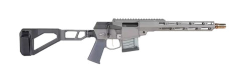 Q LLC MINIFIX55612INPISTOL Mini Fix  5.56 NATO 12" Gray Tapered Threaded Barrel, M-LOK Handguard, Gray Picatinny Rail Receiver, Adj Folding Stock,   Polymer Grip