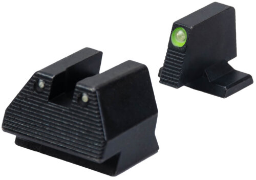 HK 51000939 Night Sight Set  Fixed Green Tritium/Black Frame Fits HK VP9 9mm Luger
