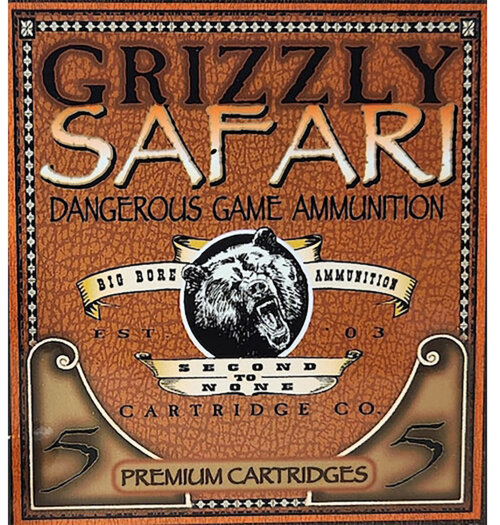 Grizzly Ammo GC47NE2 470NitroExpress 500gr Solid Brass 5 Per Box/10 Case