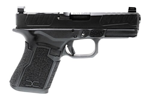 Faxon Firearms FX19D02 FX-19 Duty Gen 2 Compact Frame 9mm Luger Black DLC Stainless Steel Optic Ready/Serrated Slide, Black Polymer Frame w/Picatinny Rail, Black Textured Grip