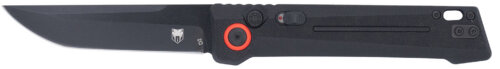 CobraTec Knives CTIFRBLK Inferno  3.50" OTF Tanto Plain Black TiCN D2 Steel Blade, 4.75" Black Textured Handle