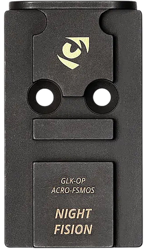 Night Fision GLKOPACROFSMOS ACRO P2 Footprint Black Stainless Steel Fits Glock MOS 17/19/47