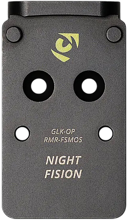 Night Fision GLKOPRMRFSMOS Black Stainless Steel Fits Glock Full Size/Compact Trijicon RMR, Holosun 507C