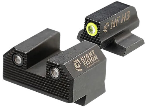 Night Fision CNK029187250YGZG Mete SF Stealth Yellow Tritium Rear Black Frame Fits Canik