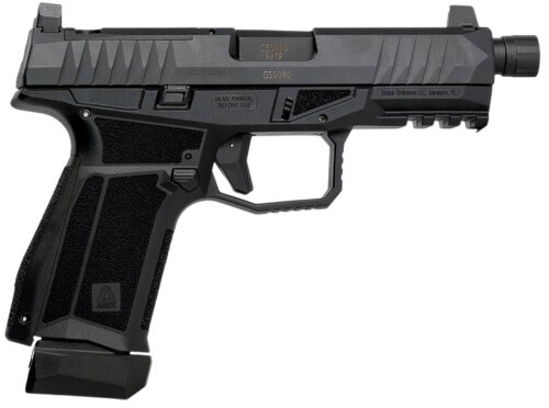 Global Ordnance LLC 815537024791 Delta M Gen2 9mm Luger 15+1 4" Black Threaded Barrel, Black Nitride Optic Cut/Serrated Slide, Black Frame, Ambidextrous