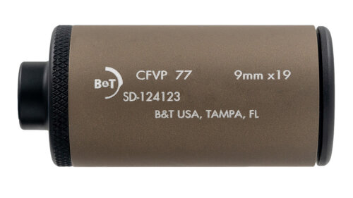 B&T Firearms SD-124123-US-JET-FDE DT Jet Mini Wipe Suppressor 9mm Coyote Tan 13.5x1 LH