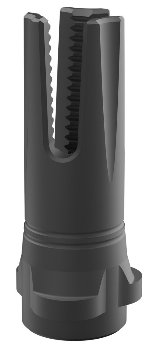 Breek Arms BRK4316 Scorch 3-Prong Flash Hider Black Nitride Steel 5/8"x24 Threads 30 Cal Compatible w/ Breek-LOK 3QD