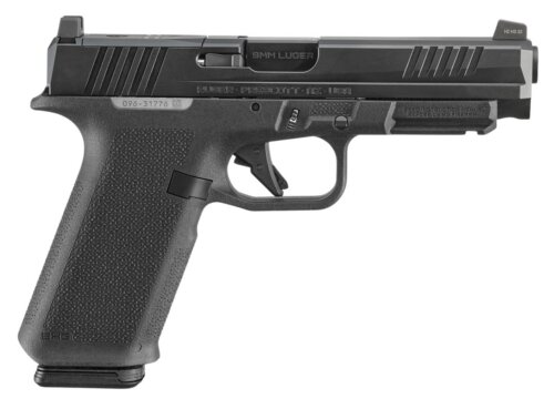 Ruger 19444 RXM  9mm Luger 17+1 4.50" Black FNC Nitride Alloy Steel Barrel & Optic Ready/Serrated Slide, Black Polymer Frame w/Accessory Rail, Textured Grip, RMR/RMSc/DeltaPoint Pro Footprint