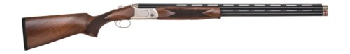 Mossberg 75491 Gold Reserve  16 Gauge Break Open 2.75" 2rd 28" Blue Polished Over/Under Vent Rib Barrel, Silver w/Engraved Scroll & Gold Inlay Receiver, Fixed Grade A Walnut Stock