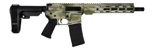 Shark Coast Tactical SCC07107ANOD-P Anime-15 5.56 NATO 30+1 10.50" Black Nitride Threaded Barrel, Aluminum Receiver w/Picatinny Rail, M-LOK Handguard, Polymer SB Tactical SBA3 Brace, Magpul MOE Grip,