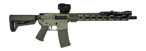 Shark Coast Tactical SCC04137GKNL Grassy Knoll Bundle 5.56 NATO 30+1 16" Black Melonite Threaded Barrel, 2-Tone Green Cerakote Aluminum Receiver w/Picatinny Rail, M-LOK Handguard, Magpul MOE SL OD Gre