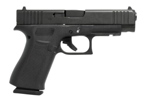 Glock PA4850203FR G48  Slim Compact 9mm Luger 15+1 4.17" Black GMB Barrel, Black nDLC Optic Ready/Serrated Steel Slide, Black Polymer Frame w/Beavertail & Front Rail, Black Textured Polymer Grip, Righ