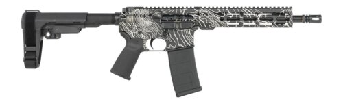 Shark Coast Tactical SCC07312TOPO-P Topography 5.56 NATO 30+1 10.50" Black Nitride Threaded Barrel, Aluminum Receiver w/Picatinny Rail, M-LOK Handguard, Black Polymer SB Tactical SBA3 Brace, Polymer
