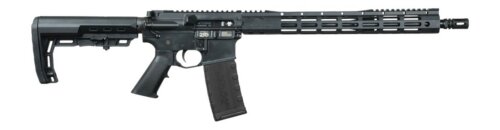 Black Rain Ordnance BRO-26052801 Spec15 5.56 NATO 30+1 16" Black Nitride Barrel, Matte Black Cerakote Aluminum Receiver w/Picatinny Rail, M-LOK Handguard, MFT Minimalist Black Polymer Stock, Black G.I