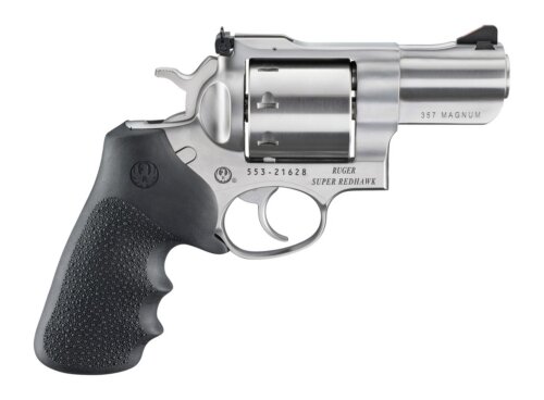 Ruger  Super Redhawk  357 Mag/38 Special 8 Shot 2.50" Stainless Cylinder, Satin Stainless Steel Barrel & Frame, Hogue Tamer Monogrip Grip, Transfer Bar Safety, Exposed Hammer
