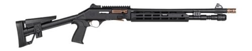 Panzer Arms PAM4CSBBTMFSS M4 Speed Pro 12 Gauge Semi-Auto 3" 5+1 18.50" Black Ported Barrel, Black Aluminum Receiver w/Picatinny Rail, M-LOK Handguard, Skeleton Stock, Black Polymer Grip