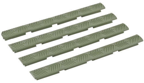 Ergo 4332OD WedgeLok Slot Cover OD Green Rubber, 7 Slot Low Profile w/Aggressive Texture 4 Per Pack