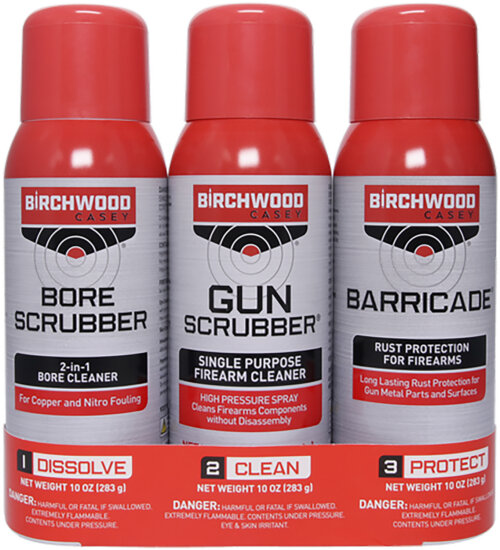 Birchwood Casey 33309 1-2-3 Aerosol Value Pack Kit 10 oz. Aerosol Can 3 Pack